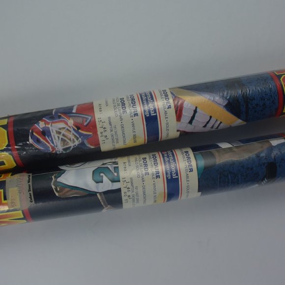 2 Rolls Vintage Sports-Themed Wallpaper Border - Picture 3 of 8